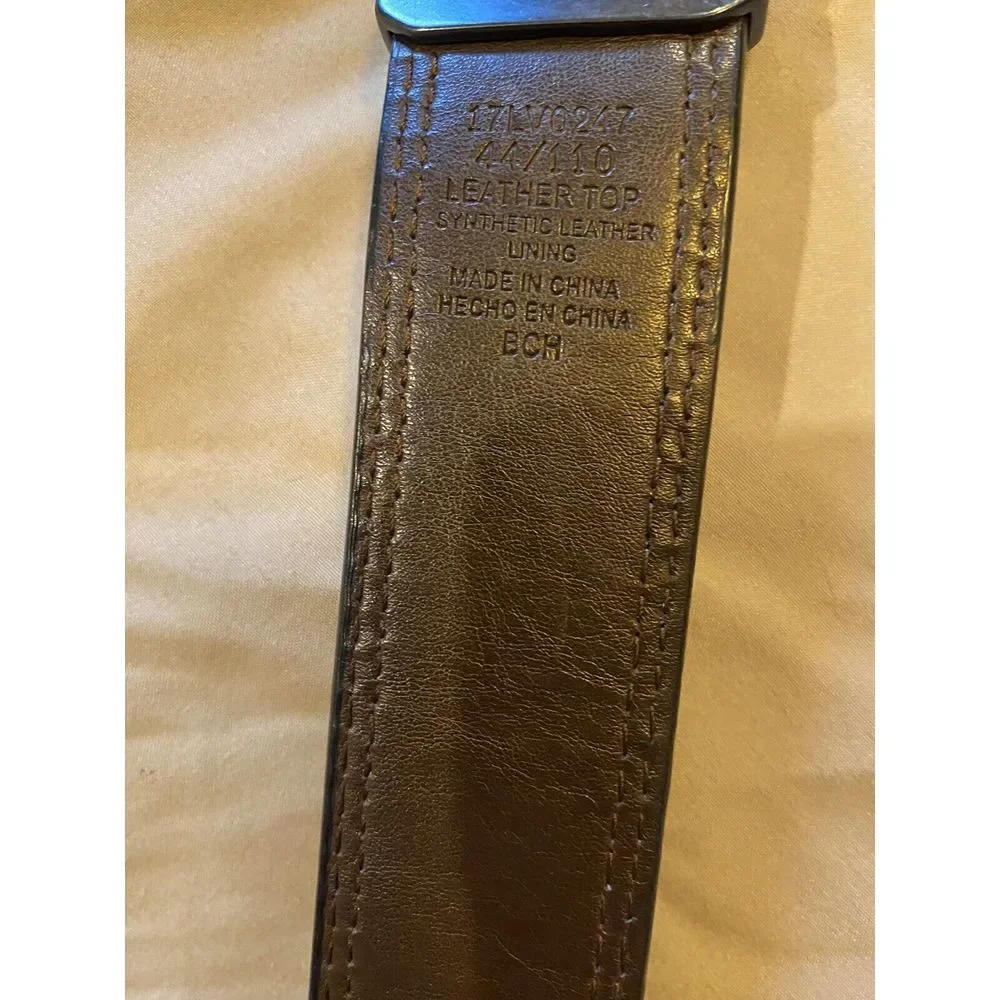 LEVI'S Reversible Casual Men's Belt Leather Brown/Black sz 44‎